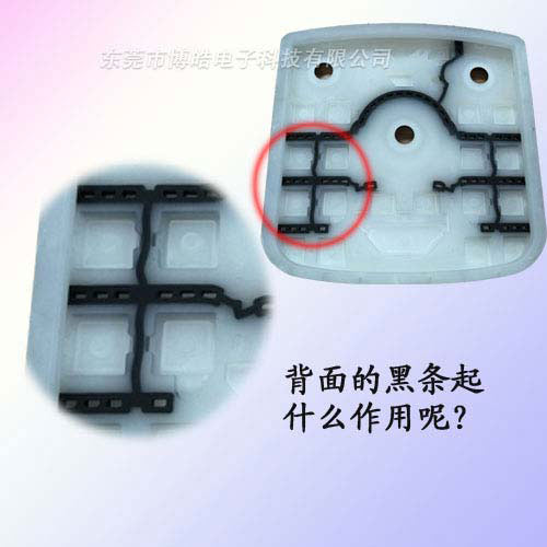 控制器按鍵聚光黑色硅膠條示意圖