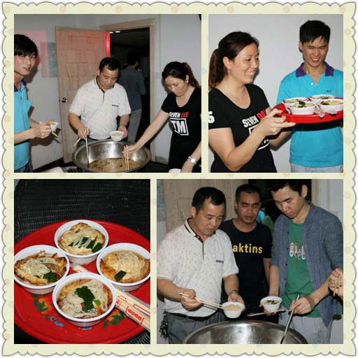 博皓電子副總做長(zhǎng)壽面