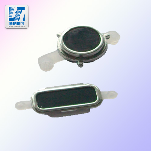 金屬質(zhì)感塑膠單點(diǎn)按鍵 黑色圓形電源鍵加工