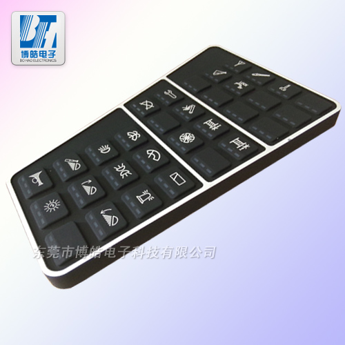 起重機(jī)專(zhuān)業(yè)控制器硅膠按鍵 二次成型+絲印+噴涂+鐳雕